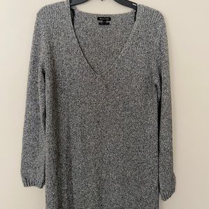 Massimo Dutti midi grey sweater dress